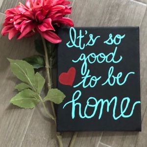 8x10 hand painted canvas wall sign for home
